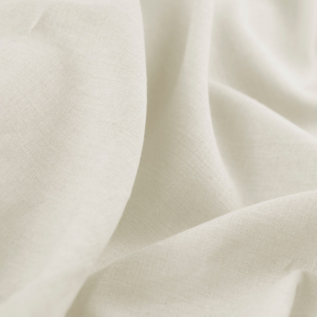 Natural Linen Oyster Fabric by the Yard, 100% Pure Linen Fabrics in ...
