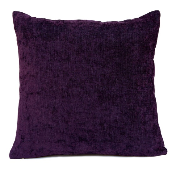 Dark Purple Plum Decorative Throw Pillow Cover Boho Cushion Etsy