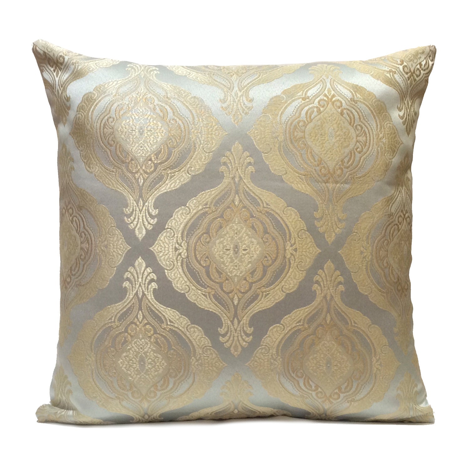 Baby Blue and Ivory Beige Pillow Throw Pillow Cover Etsy