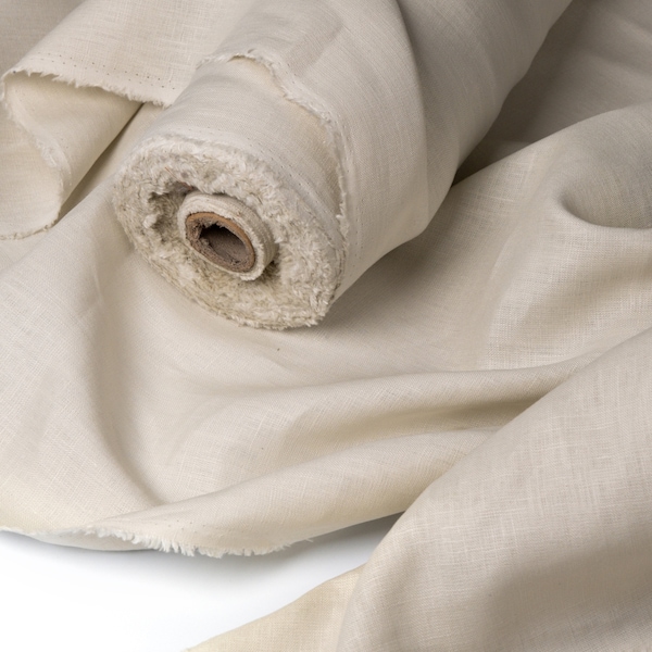 Natural linen Light Taupe fabric by the yard, 100% pure linen fabrics in colors, eco friendly washed farmhouse linen fabrics by the meter