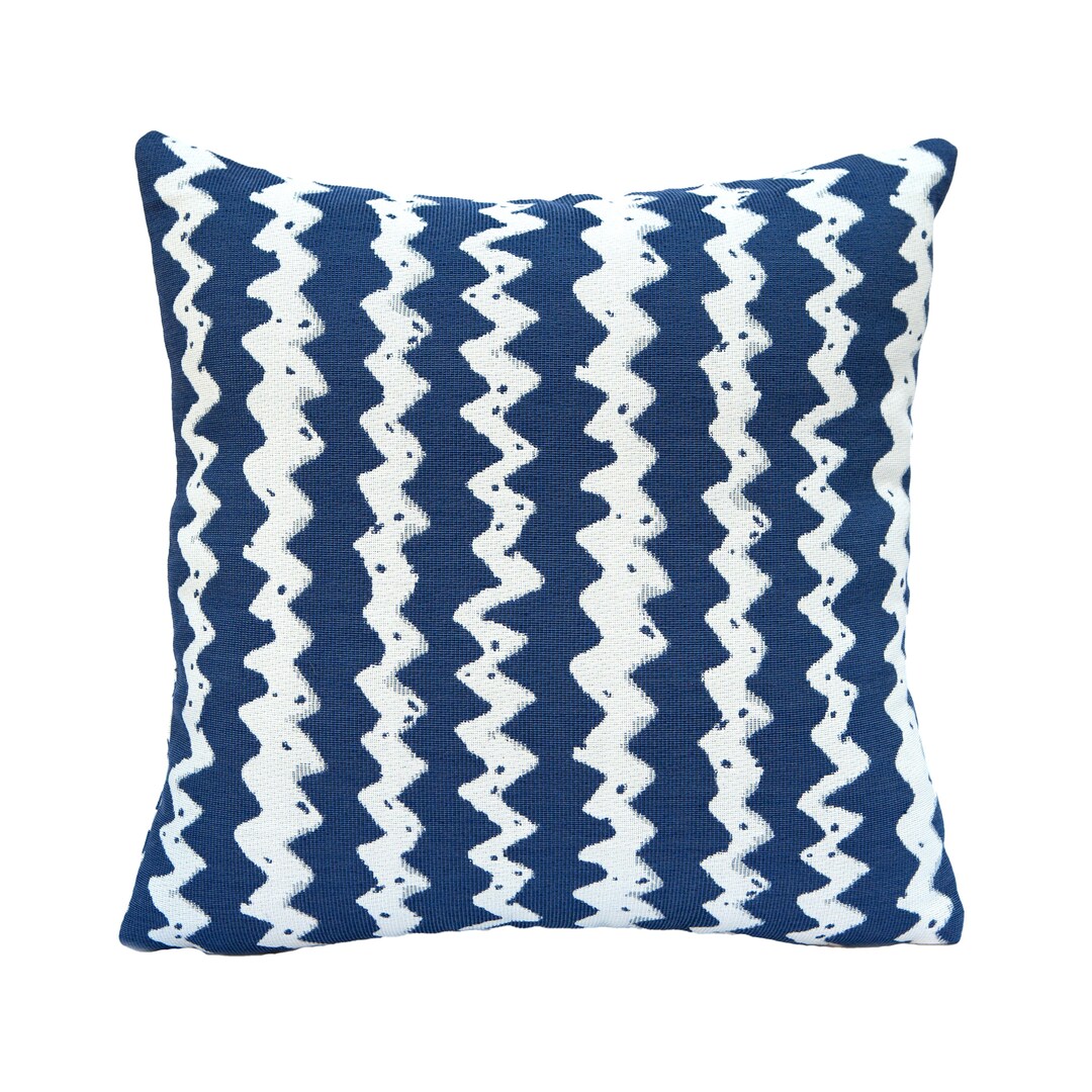 Justina Blakeney Quinn Navy Blue and White Designer Accent Pillow Cover