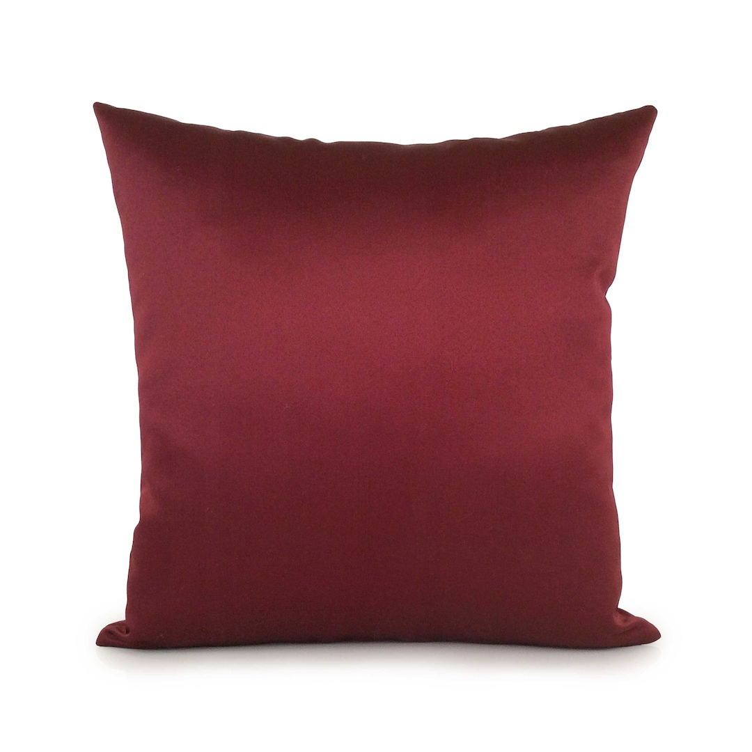Solid Burgundy Pillow Throw Pillow Cover Decorative Pillow Etsy