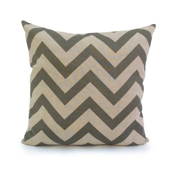 Off White Pillow Cover With Ash Gray Stripes Off White Pillow Cover With Ash Gray Stripes