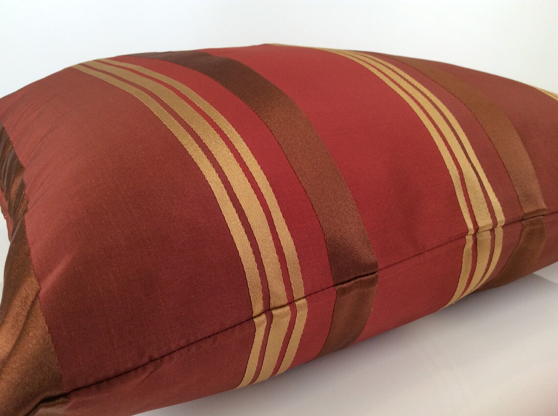 Burgundy and Gold Decorative Throw Pillow Covers Toss Etsy