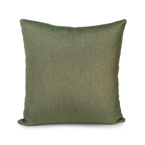 Lumbar Pillow Cover Grey Green Modern Tweed Upholstery Fabric Etsy