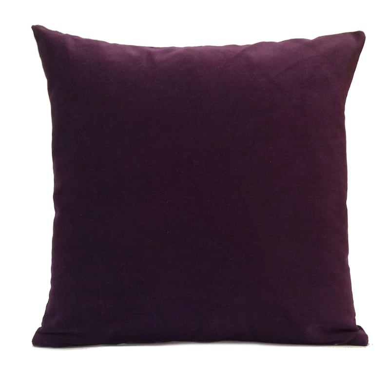Dark Purple plum Pillow Throw Pillow Cover Decorative Etsy