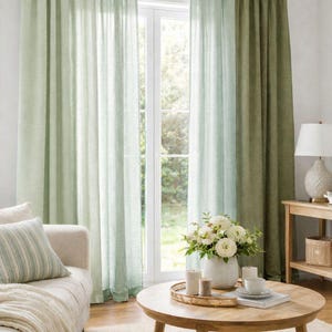 Pastel Green Linen Fabric by the Yard – Sage Light Green European Flax Linen, Medium Weight for Dresses, Curtains & Home Decor image 7
