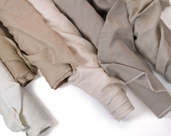 Linen Fabric By the Yard – 70 Colors | 100% Washed Linen for Upholstery, Curtains, Clothing & Home Decor | Medium Weight Flax Fabric