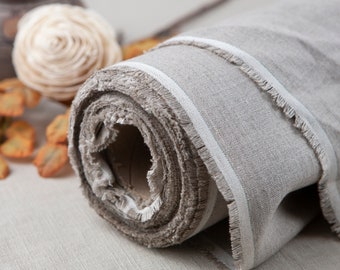 Linen Natural Undyed fabric by the yard/meter, multi-color linen fabrics, eco friendly natural washed 100% linen, organic pure flax fabric.