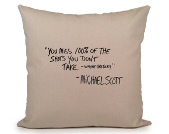 Michael Scott Quote Pillow Cover, The Office Pillow Cover, The Office TV Show Gift, Michael scott quote,  christmas gift, the office tv show