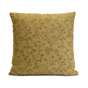 Lime Greenish yellow Pillow, Throw Pillow Cover, Decorative Pillow Cover, Cushion Cover, Accent Pillow, Cotton Blend, Floral Pattern, Modern