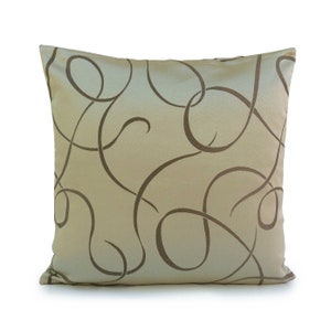 Light Tan Pillow, Throw Pillow Cover, Decorative Pillow Cover, Cushion Covers, Pillowcase, Accent Pillow, Toss Pillow, Decor, Satin Blend