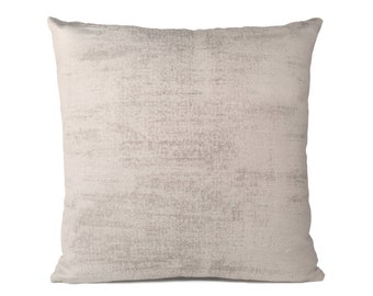 Light Beige cream throw pillow cover, decorative cushion Covers, chenille velvet silk blend textured home decor, farmhouse modern pillowcase