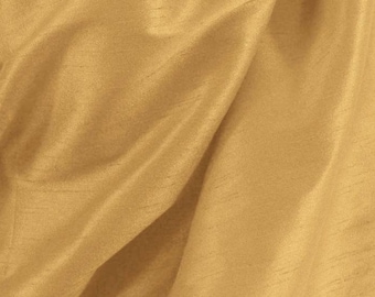 Gold Silk fabric, trending multi purpose silk blend fabric, simple plain neutral, polyester modern pattern, coordinating faux table runner