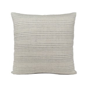 Designer pillow, Kufri kora striped pillow cover in taupe Black, farmhouse cushion covers, boutique throw pillows, modern boho tribal pillow