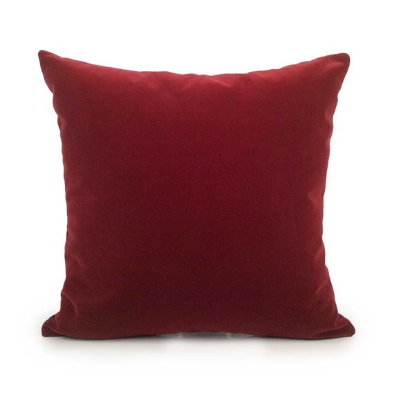 Bright Burgundy Pillow Throw Pillow Cover Decorative Pillow Etsy
