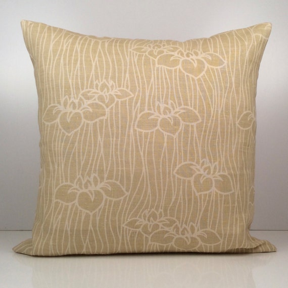 Light Mustard Yellow Off White Designer Pillow Decorative Etsy