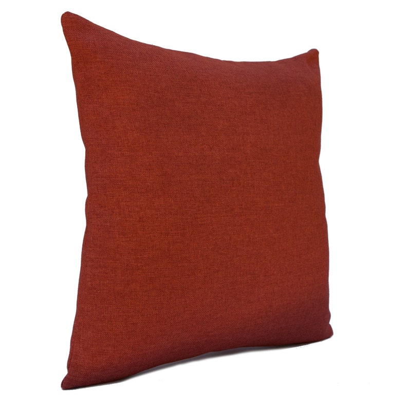 Dark Rust/Orange Pillow Throw Pillow Cover Decorative Pillow Etsy
