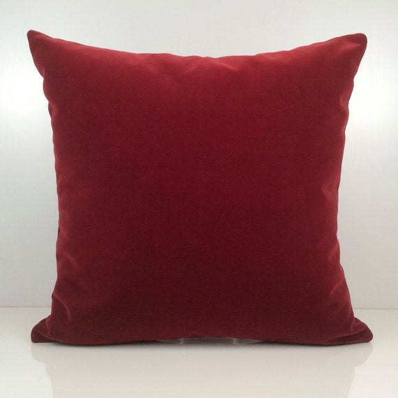 Bright Burgundy Pillow Throw Pillow Cover Decorative Pillow Etsy