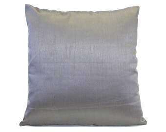 Light Silver Pillow, Throw Pillow Cover, Decorative Pillow Cover, Cushion Covers, Pillowcase, Accent Pillow, Toss Pillow, Silk Blend Pillow