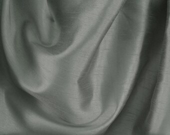 Charcoal silk fabric, trending multi purpose silk blend fabric, simple plain neutral polyester modern pattern coordinating faux table runner