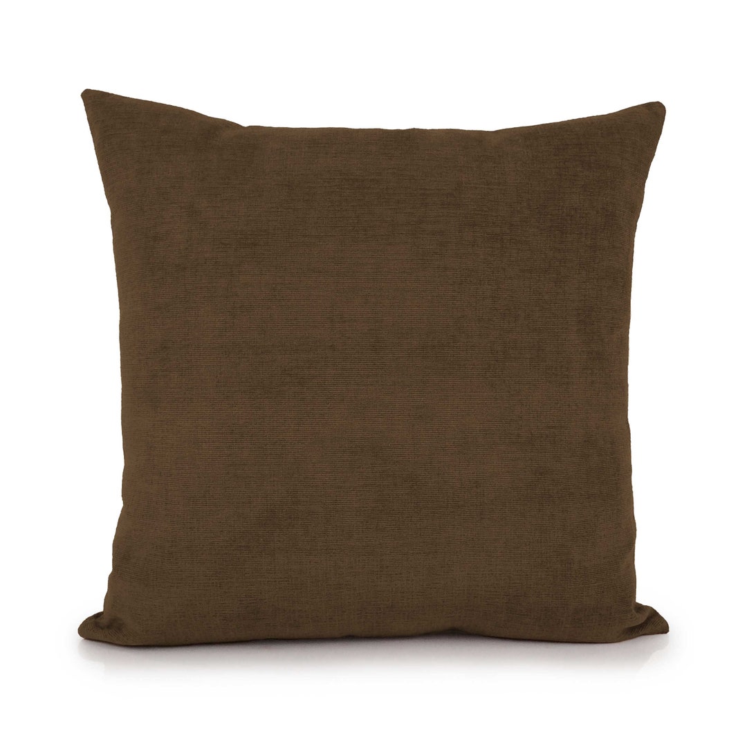 Light Chocolate Brown Textured Velvet Decorative Cushion Covers, Trendy — free download