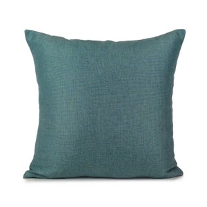 Teal/Turquoise Decorative Throw Pillow Cover, Cushion Cover, Accent Pillow, Linen Blend trendy Pillow, Farmhouse pillow, 18x18 modern pillow