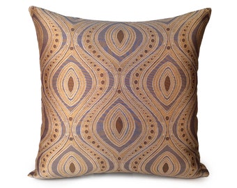 Beige/Gold geometric pattern decorative pillow cover, trendy satin blend cushion covers, accent toss pillow, rustic trendy boutique pillows.
