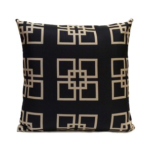 Navy Blue and Khaki Beige Pillow, Throw Pillow Cover, Decorative Pillow Cover, Cushion Cover, Pillowcase, Pattern, Toss Pillow, Cotton Blend