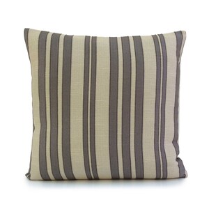 Lichtgrijze en grijze gestreepte decoratieve plaid kussenhoezen, kussenhoes, kussensloop, accent kussen, katoen mix, decor, boerderij kussens