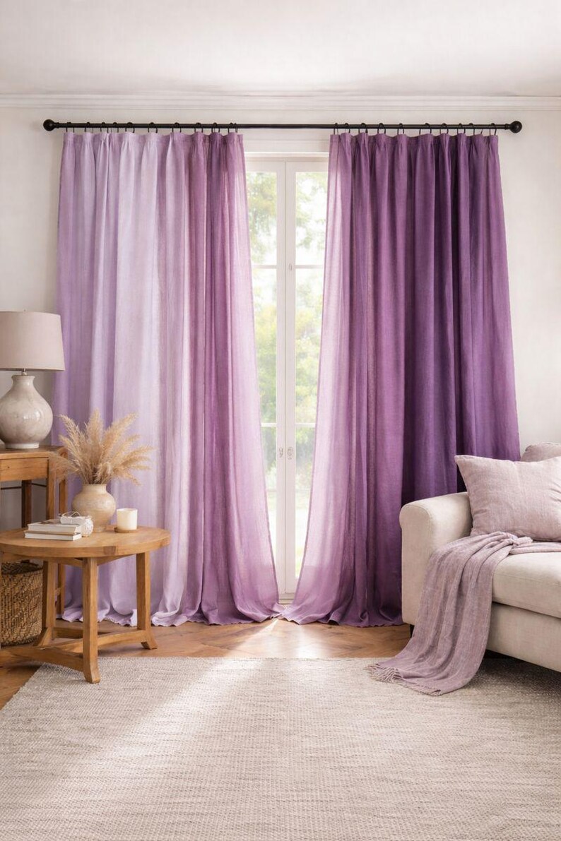 Lavender Linen Fabric by the Yard – Washed 100% Flax Linen for Clothing, Curtains & Home Decor | Medium Weight image 8