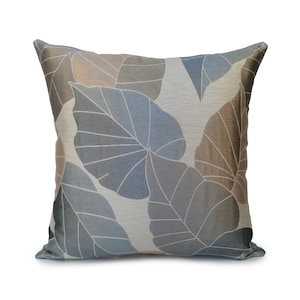 Goldish Tan, Tan, Gray and Beige Pillow, Decorative Throw Pillow Cover, Cushion Cover, Pillowcase, Accent Pillow, Satin Blend,Floral Pattern