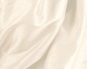 Off White Silk fabric, trending multi purpose silk blend fabric, simple plain neutral, polyester modern pattern coordinating faux runner