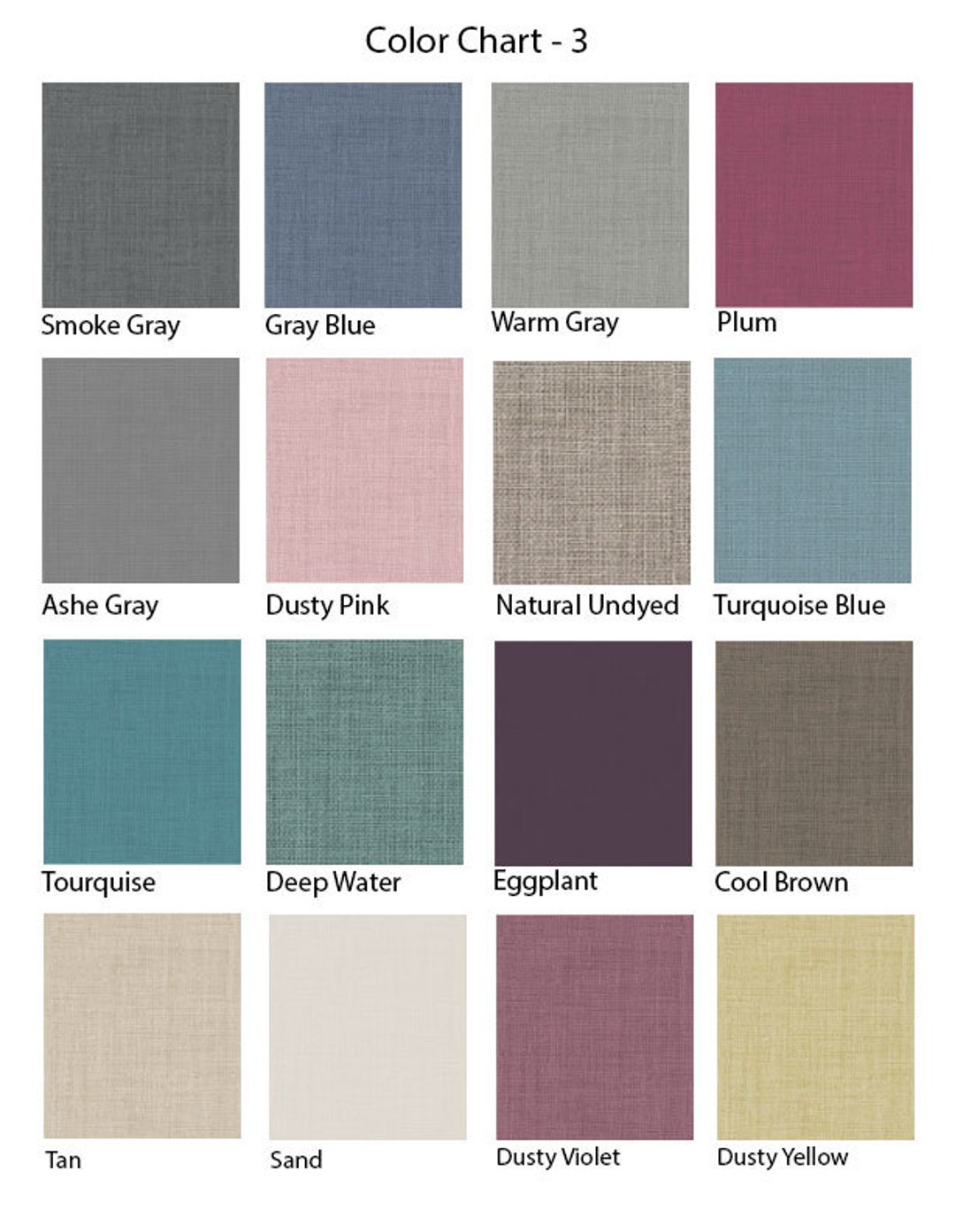 Natural Linen Warm Gray Fabric by the Yard, 100 Pure Linen Fabrics in