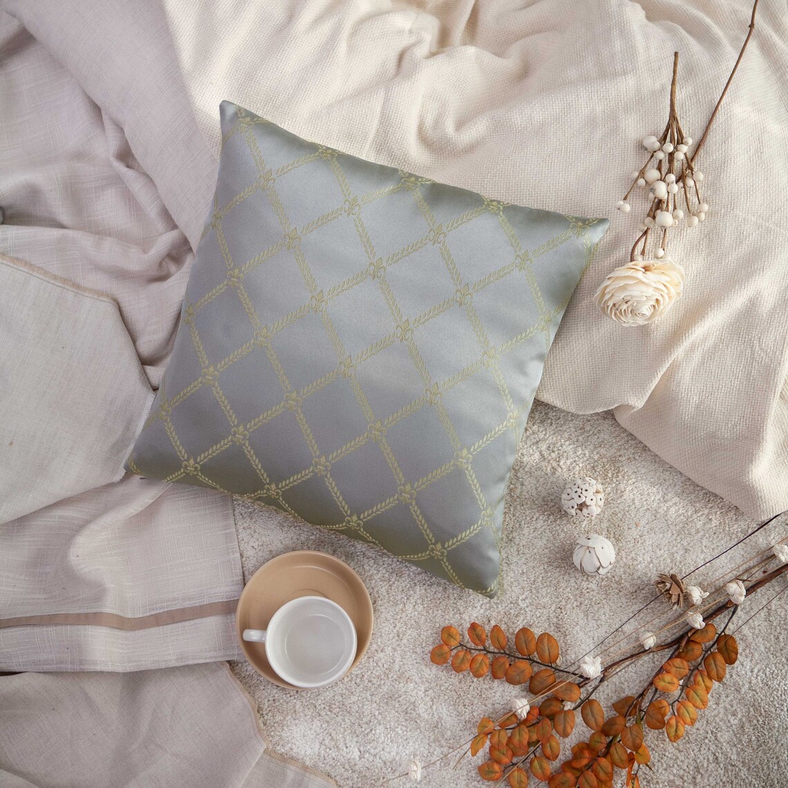 Baby Blue Pillow Throw Pillow Cover Decorative Pillow Cover Etsy