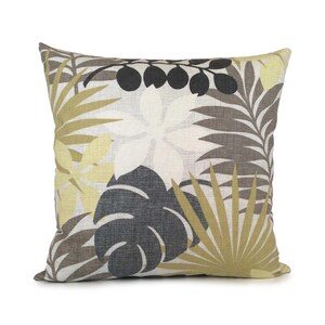 Waverly Inspiration floral, gray, yellow and natural, Decorative Throw Pillow Cover, Cushion Cover, Linen pillow, multicolor pillow, modern