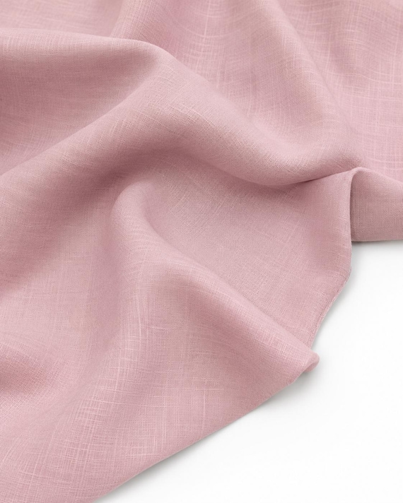 Natürliches Leinen Dusty Pink Stoff Meterware, 100% Leinengewebe in Farben, umweltfreundlich gewaschen Bauernleinen