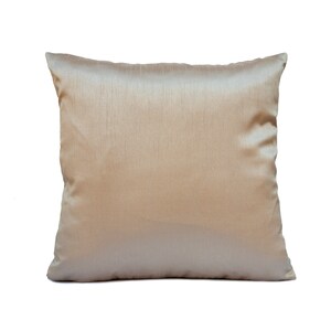 Solid Light Tan Pillow, Throw Pillow Cover, Decorative Pillow Cover, Cushion Cover, Pillowcase, Accent Pillow, Silk Blend Pillow,