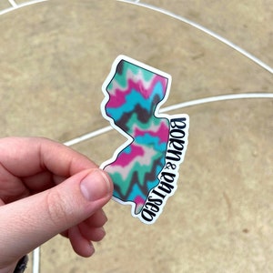 Born & Raised in New Jersey Sticker - WATERPROOF