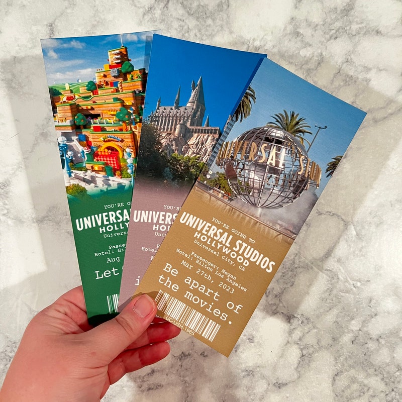 Universal Studio Fake Tickets - Etsy