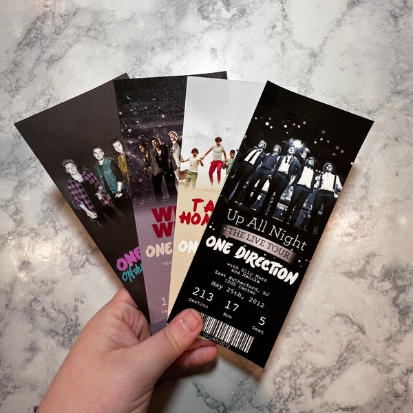 Customizable One Direction Ticket