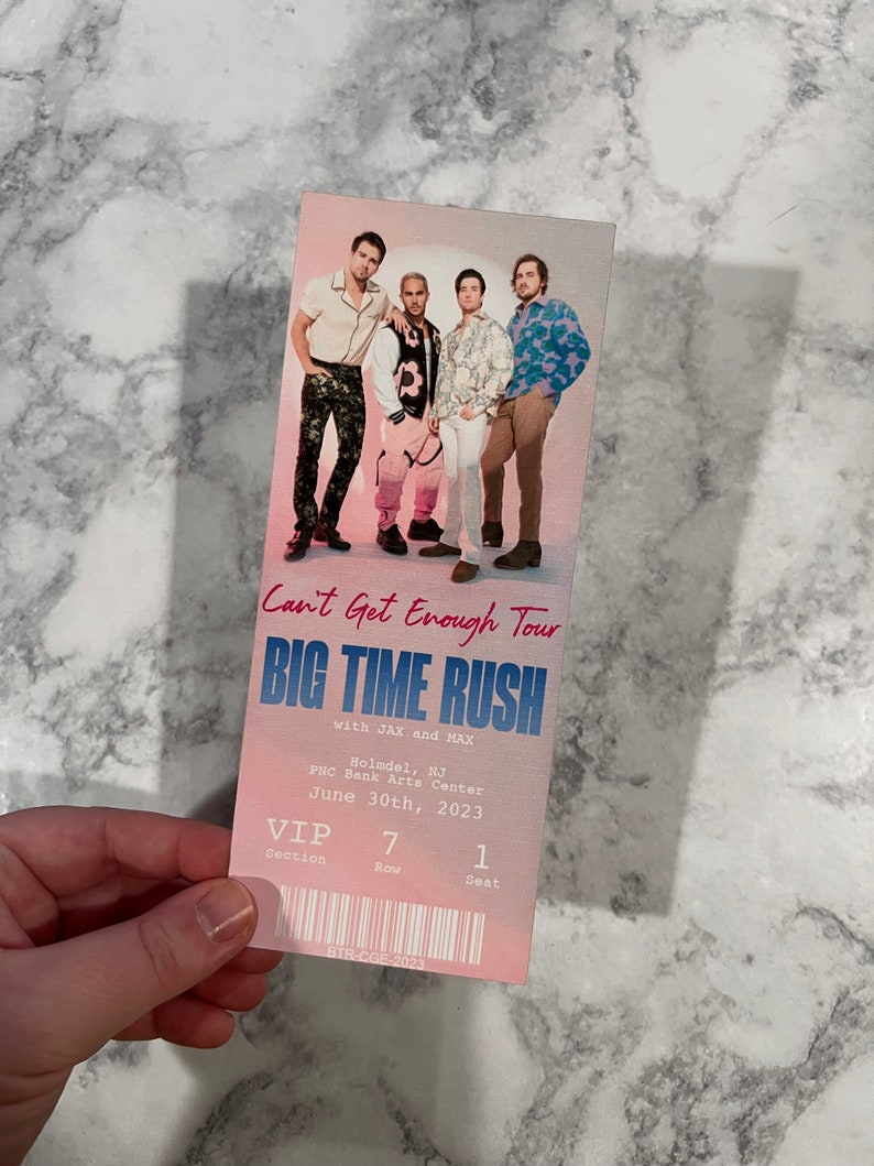 Customizable Big Time Rush Ticket Etsy Customizable Big Time Rush Ticket Etsy