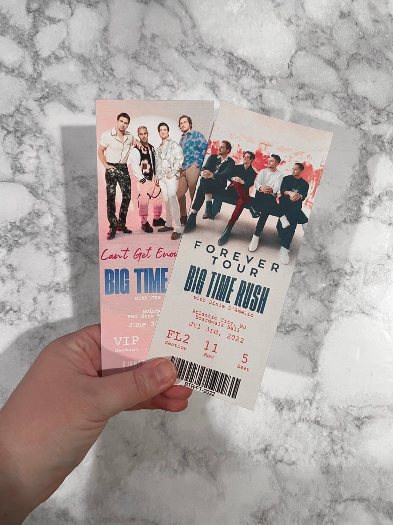 Customizable Big Time Rush Ticket Etsy Customizable Big Time Rush Ticket Etsy
