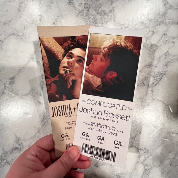 Customizable Joshua Bassett Ticket