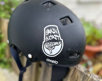 Brain bucket vinyl sticker / skateboard sticker / helmet sticker / skateboarding / brain