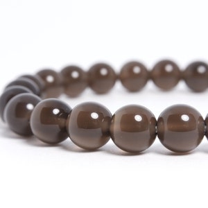 8mm Mexican Ice Black Obsidian Stretch Bracelet