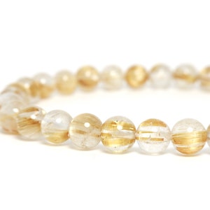 6mm Rutilated Quartz Stretch Bracelet