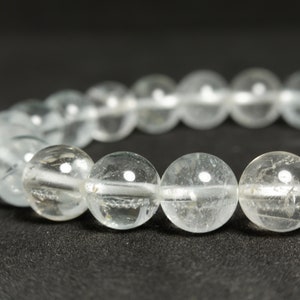 8mm White Topaz (Brazil) Stretch Bracelet