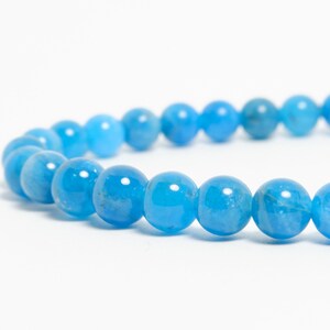 6mm Blue Apatite (Madagascar) Stretch Bracelet