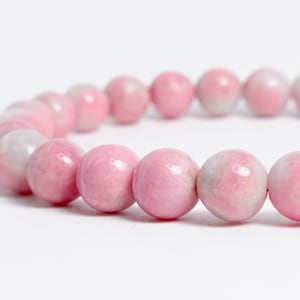 7mm  Rhodonite in Quartz Stretch Bracelet